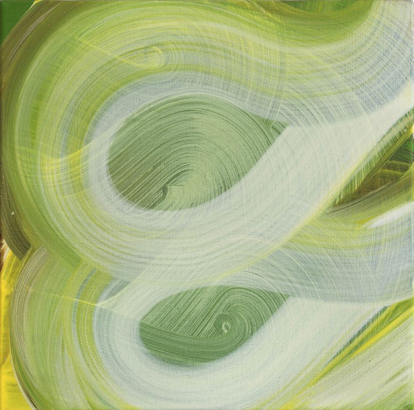 Amanda Ansell. Blooms Yellow_oil on canvas, 2023_30x30cm