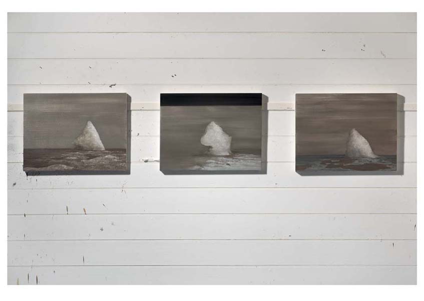 Castle, Rock, Evening Sail, studio installation. Amanda Ansell
