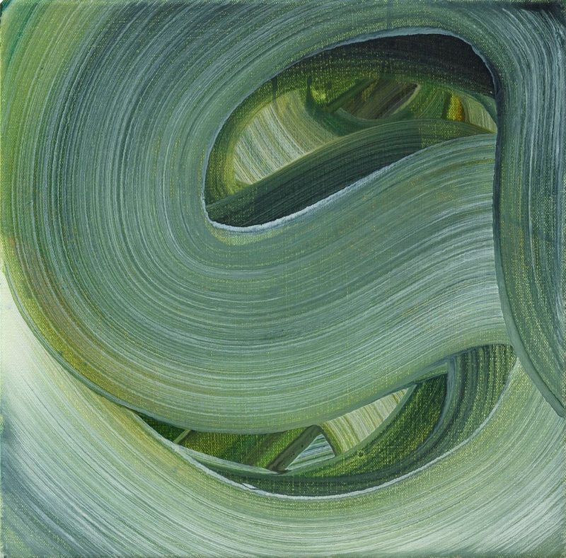 Tickle_oil on canvas, 2019_30x30cm. Amanda Ansell