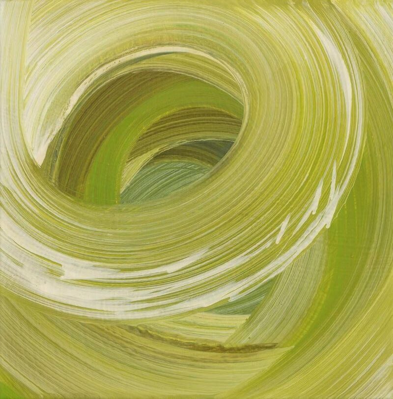 Fall into Spring_oil on canvas, 2022_30x30cm. Amanda Ansell