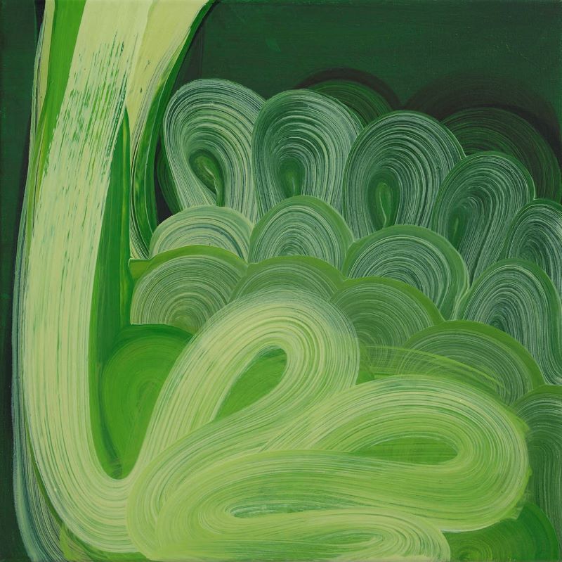 Amanda Ansell. River Curved Down. Oil on canvas, 2021